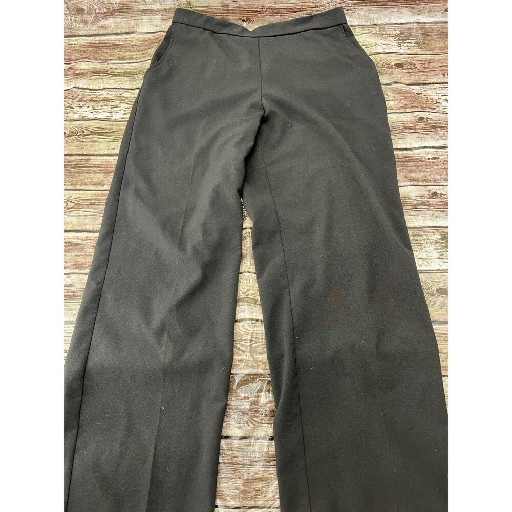 Sag Harbor Women’s Black Polyester Blend Stretch Pull On Slacks Pants, Size 10